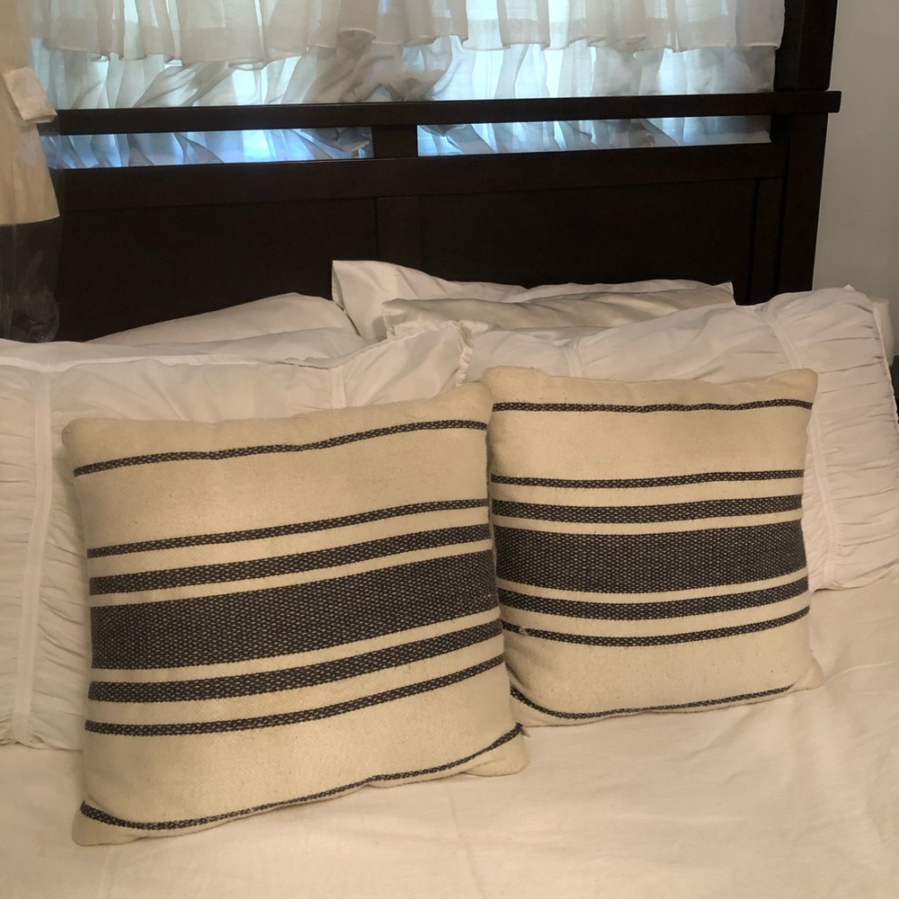 Hearth & Hand Magnolia Target Cream and Black StripeDecorative Throw Pillow Pair